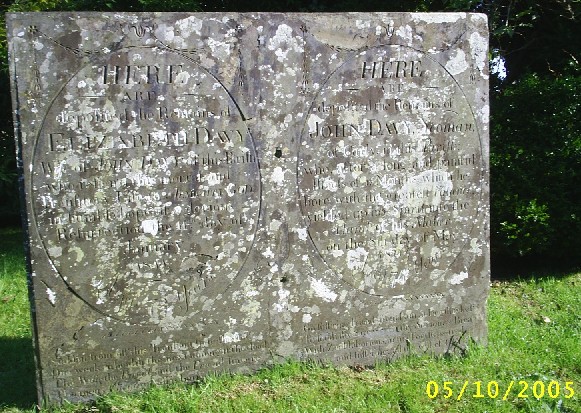 Grave of John and Elizabeth DAVEY - Lifton Devon churchyard